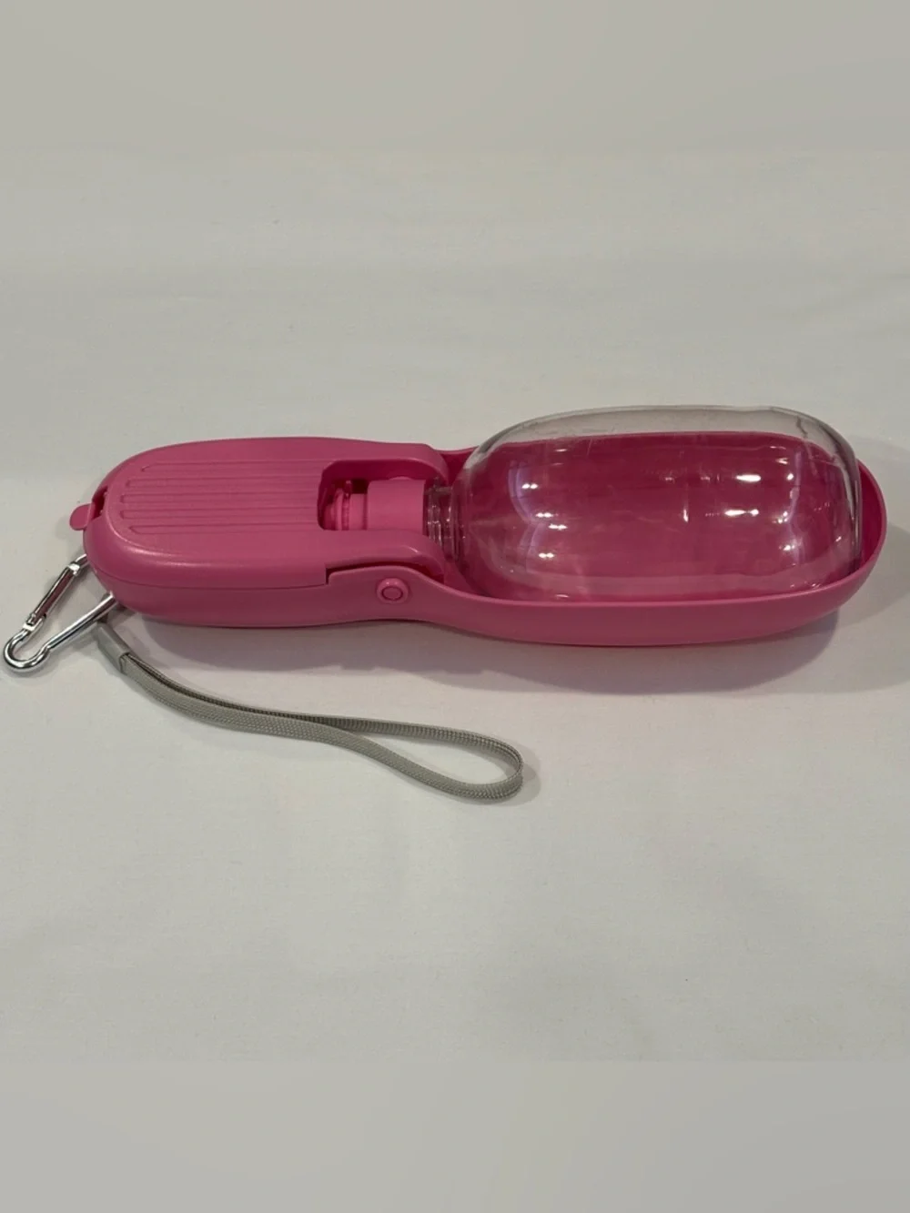 Portable 2-in-1 Pet Travel Water Bottle And Food Dispenser - Pink